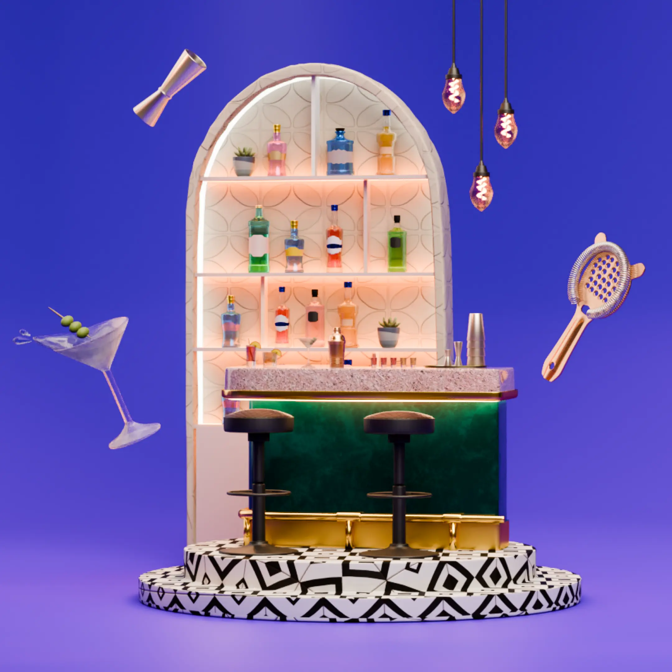 bar digital menu showcase