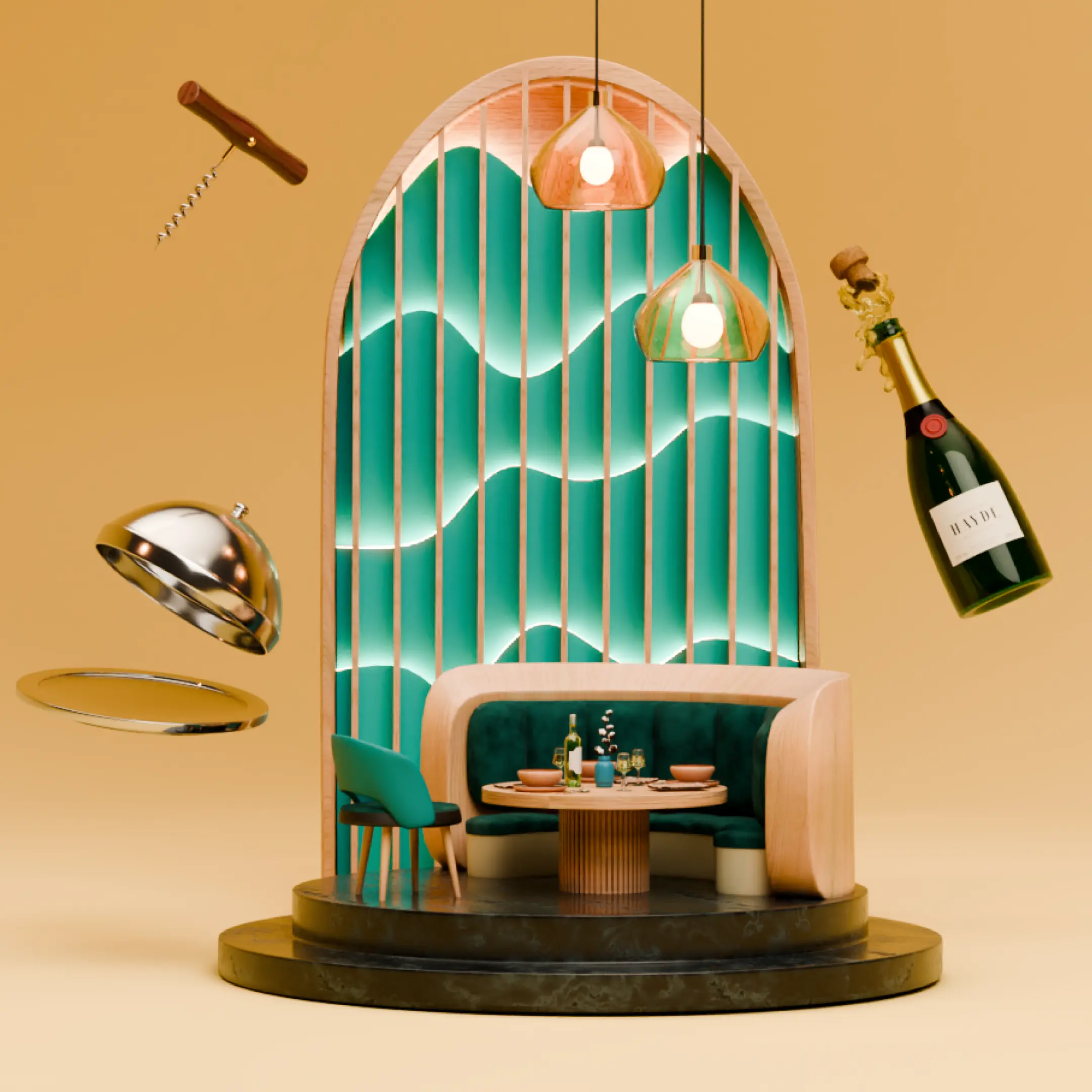 salon digital menu showcase